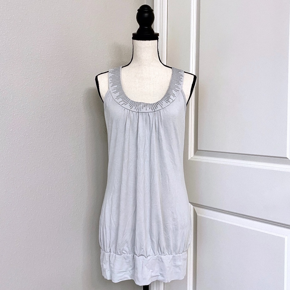 JW Gray Sleeveless Top with Sequins